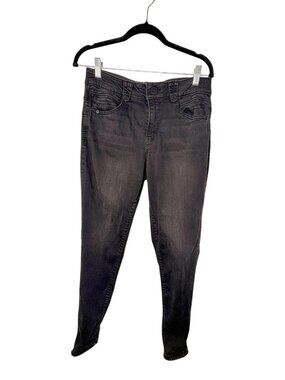 Democracy Ab Solution Stretch Denim Washed Black Skinny Jeans Size 8